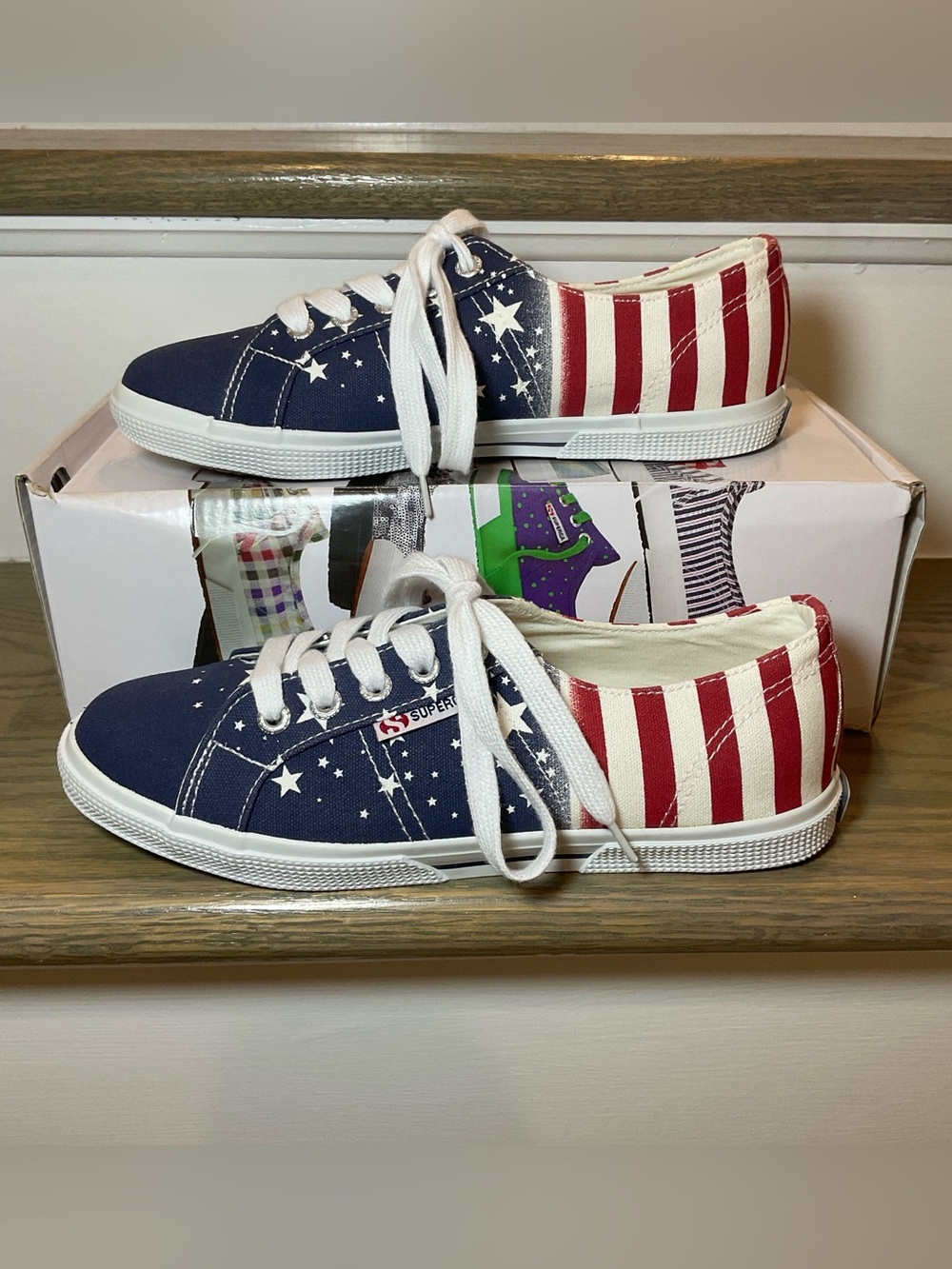 Superga Red, White, & Blue American Flag Canvas Sneaker (7)
